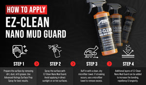 EZ-CLEAN Mud Guard 2 Pack + Surface Prep Cleaner