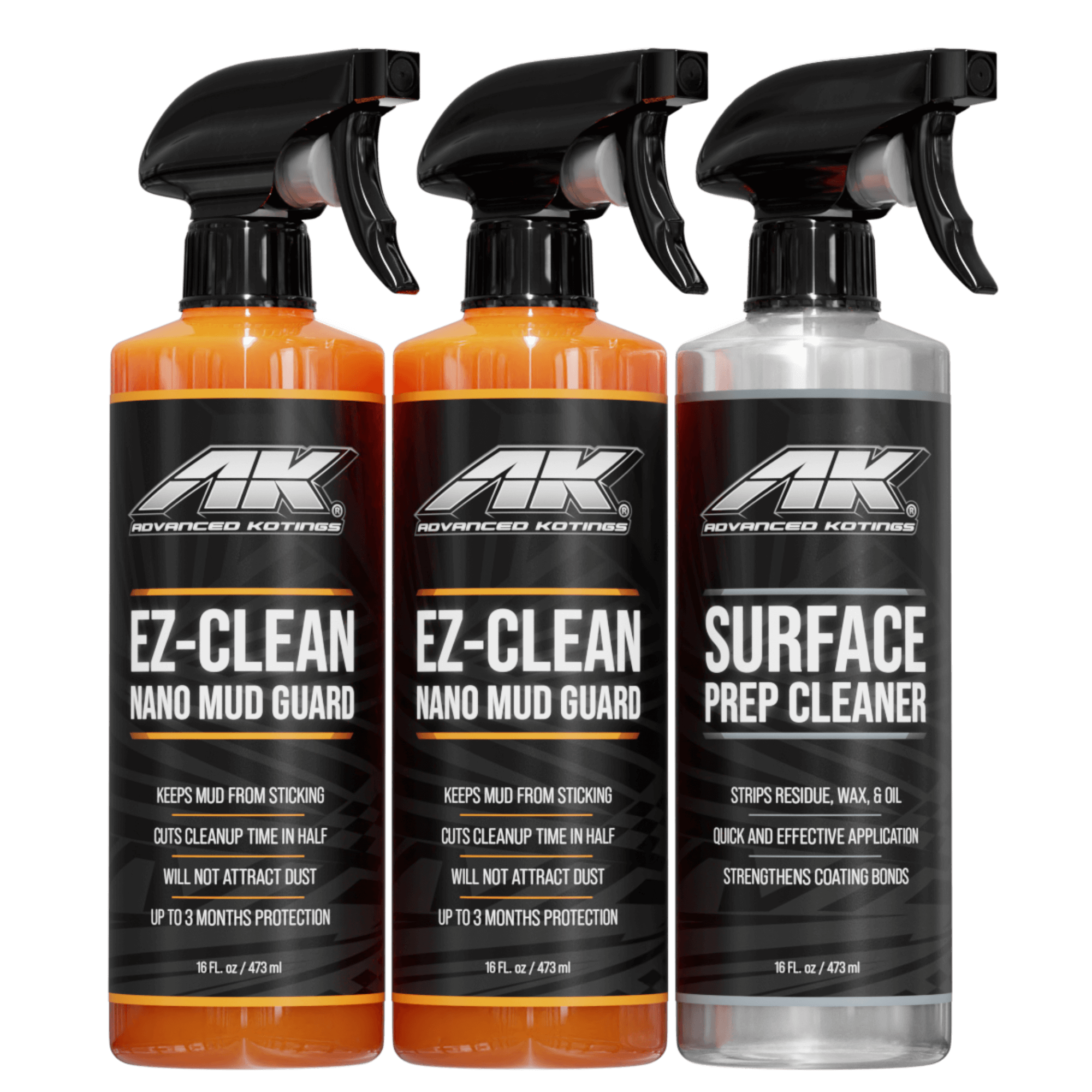 EZ-CLEAN Mud Guard 2 Pack With Surface Prep Cleaner for UTV & ATV