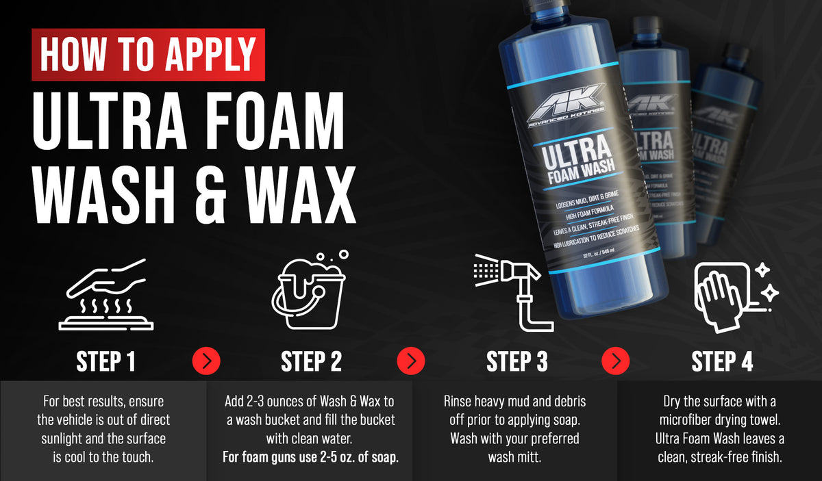 Advanced Kotings High Foaming Car Wash & Wax | Super Concentrated Foaming  Soap for UTVs, ATVs, Vehicles, Dirt Bikes, Side x Side | Foam Cannon Soap